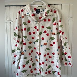 Nick + Nora Pajama Top-Blue Bird Cherry Pie (SIZE XXL)